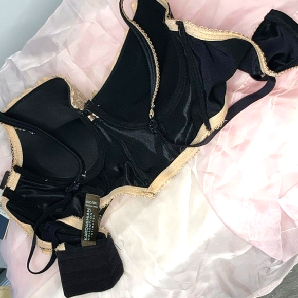 NWT Kardashian size 14 boustier/bra black and pink - Picture 3 of 8